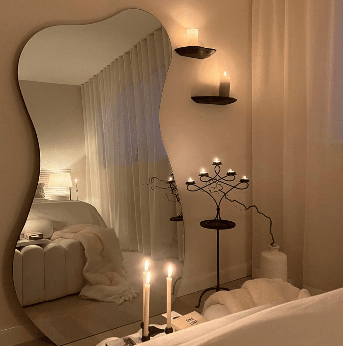 Large guitar design mirrors with frame — 3