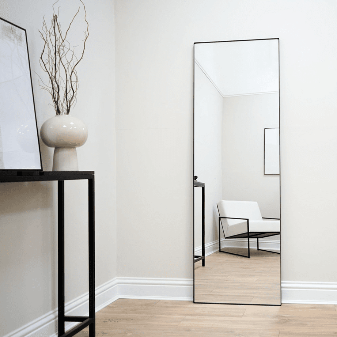 Large rectangular mirrors with a black frame — 2