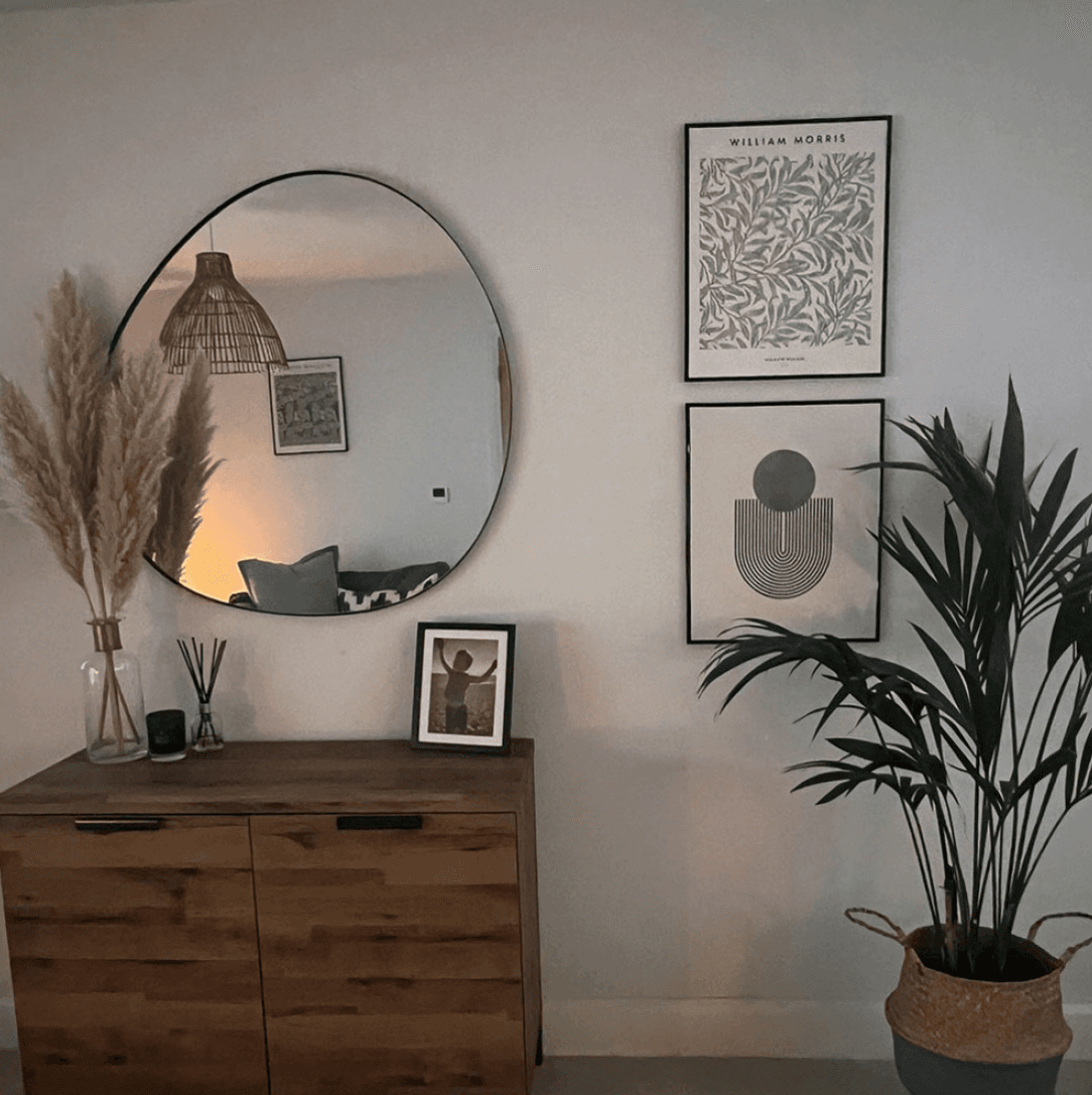 Irregular circular mirrors with frame — 2