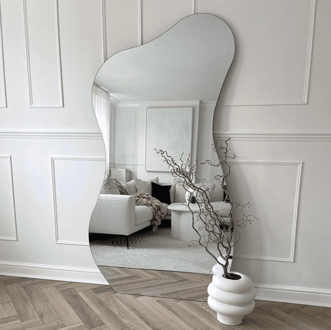 Large guitar design mirrors with frame — 4