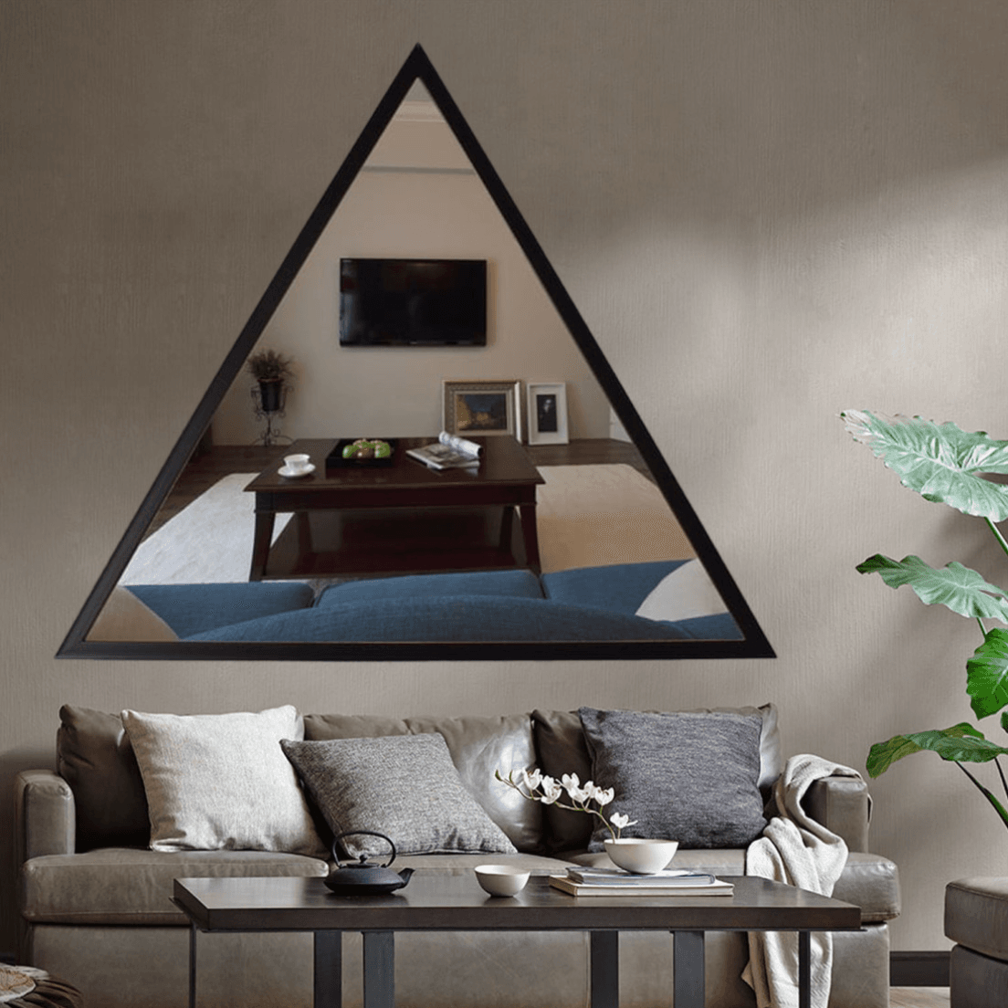 Large Triangle mirrors add an artistic touch to your home — 2